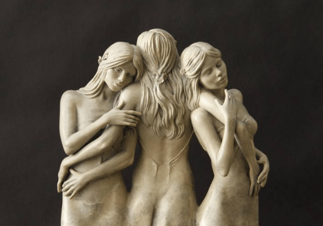 Sculpture of Three Goddess Embracing