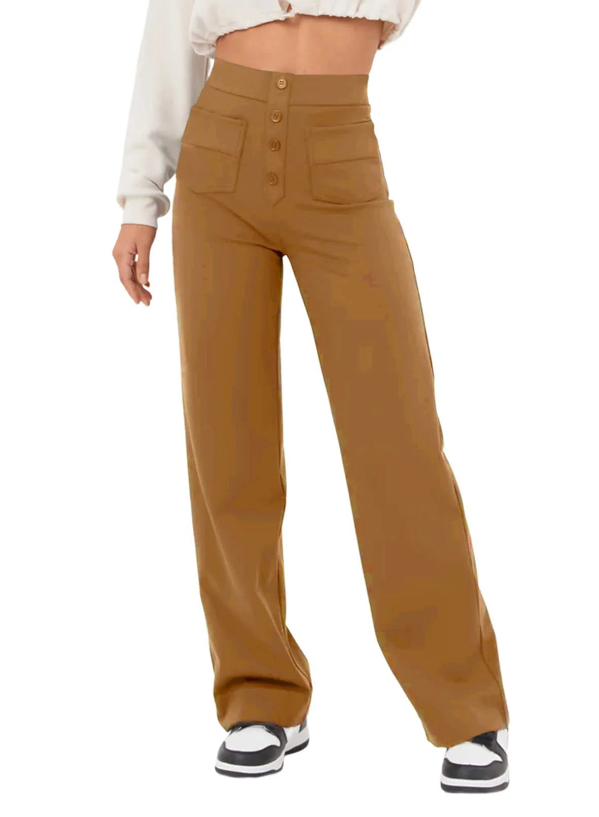 Multi-Pocket High Elastic Pants