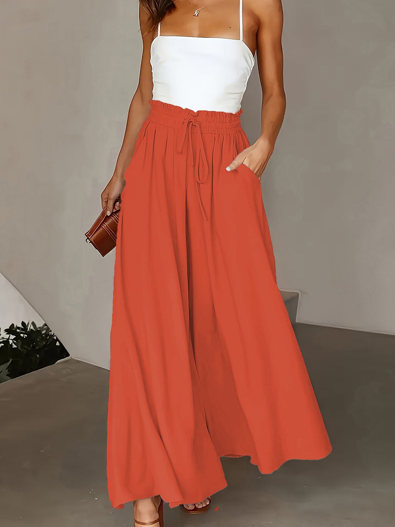 Women's High-Waisted Wide-Leg Pants