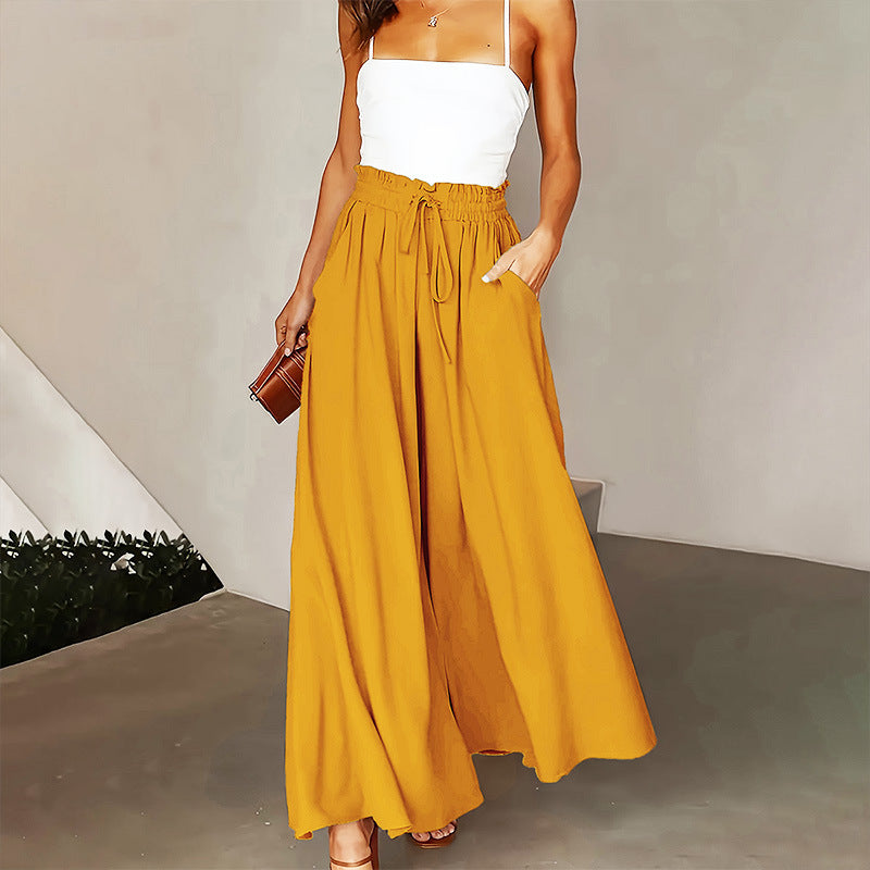 Women's High-Waisted Wide-Leg Pants