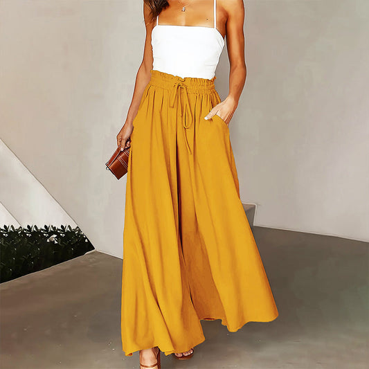 Women's High-Waisted Wide-Leg Pants