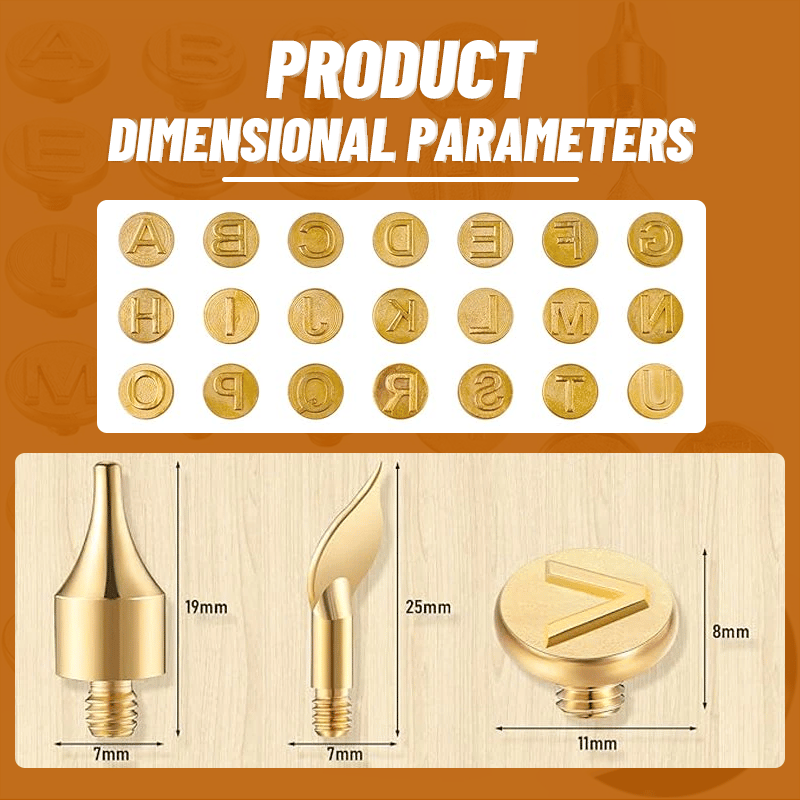 26 Letters Copper Mold-DIY Wood Burning/Carving Set