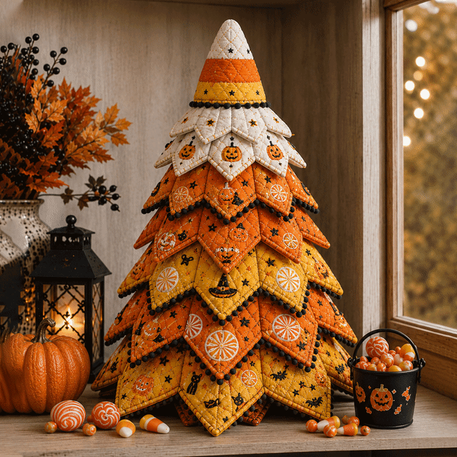 3D DIY Halloween Quilted Fabric Tree Kit