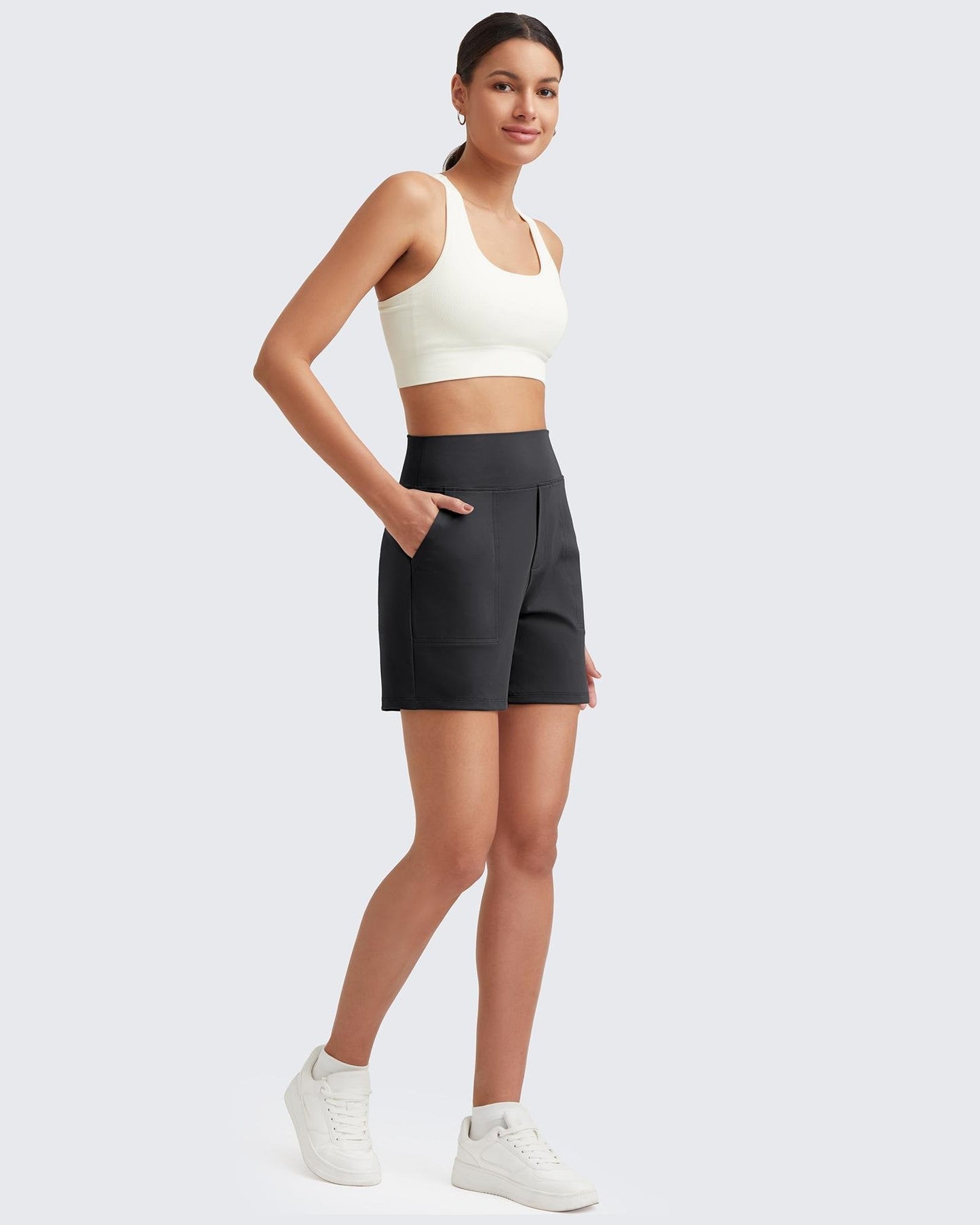 🌞50% OFF🏃‍♀️Women’s High-Waist Athletic Shorts – Running & Yoga Summer Shorts with Pockets