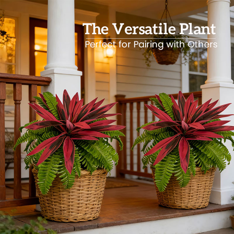💥This Week's Special Price $15.99🌿Artificial Red Cordyline Ti Plant – No-Fuss Year-Round Vibrant Foliage