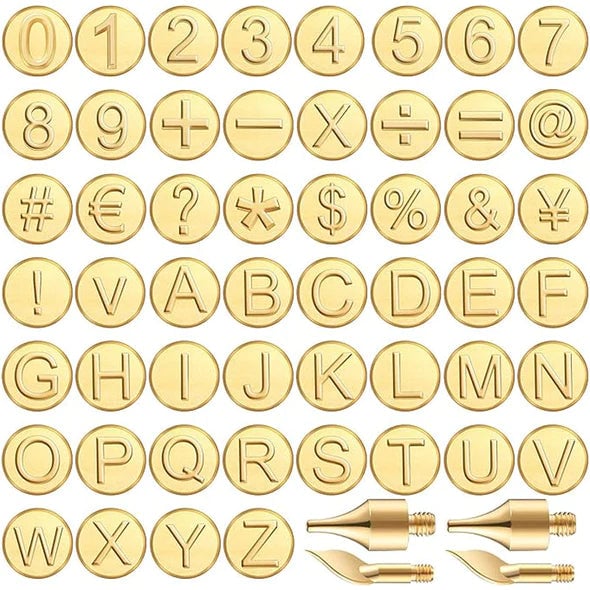 26 Letters Copper Mold-DIY Wood Burning/Carving Set