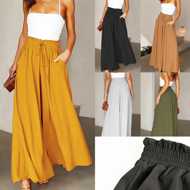 Women's High-Waisted Wide-Leg Pants