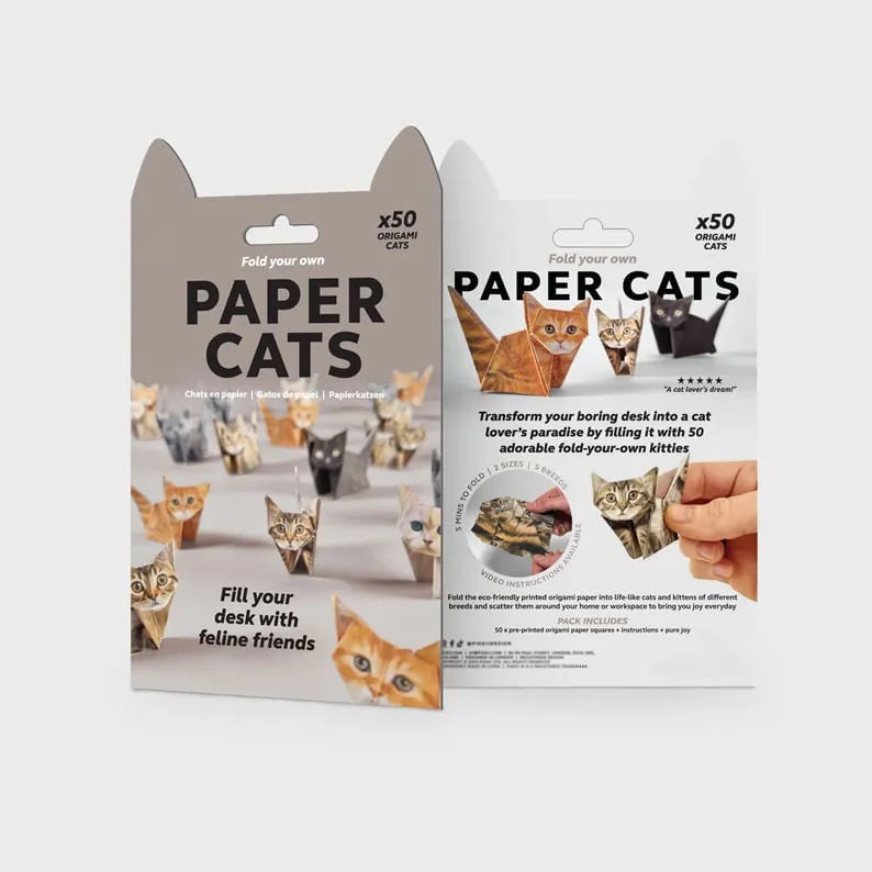 🎄💝DIY Paper Cats Origami Animal Handicraft Gift