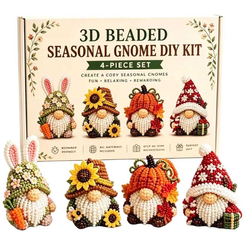 🎄Hot-Selling New 3d beaded seasonal gnome diy kit