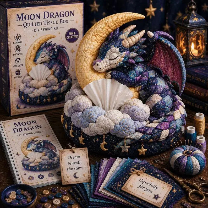 🧵DIY Patchwork-Style Animal Sewing Kit for Tissue Box💙