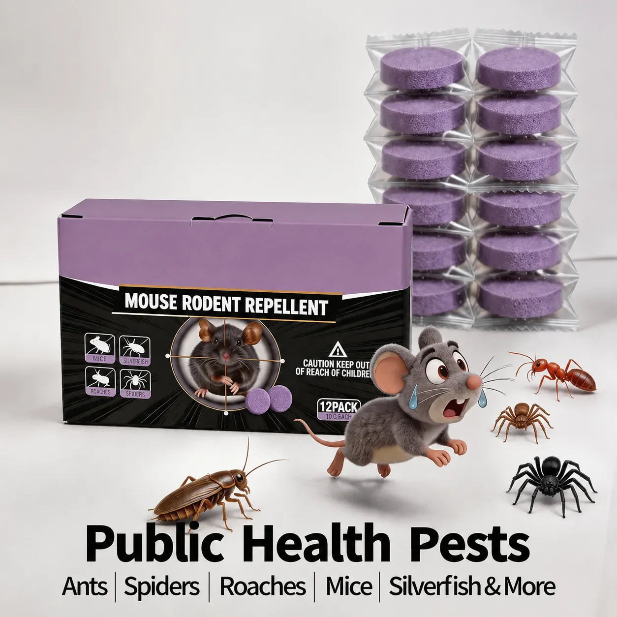 🐀 Household Kitchen Rat Repellent Tablets (Pack of 12)