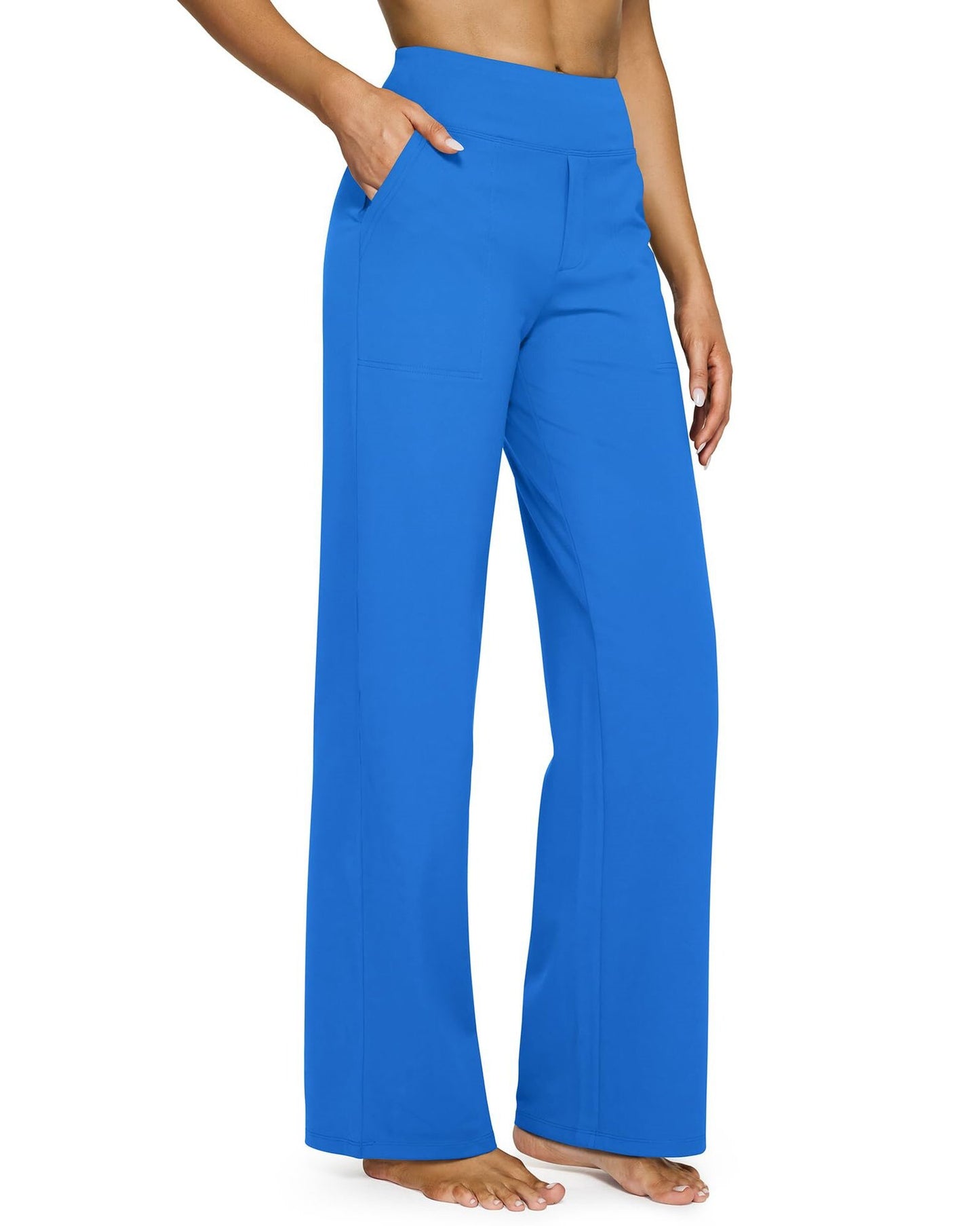 Casual High-Waisted Straight-Leg Yoga Pants