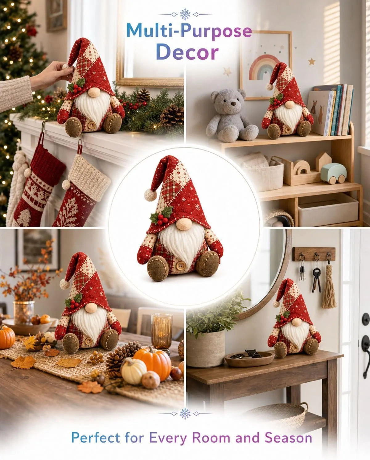 🧵🥇Patchwork-Style Gnome DIY Kit – Create Your Own Adorable Animals
