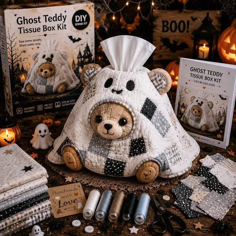 🧵DIY Patchwork-Style Animal Sewing Kit for Tissue Box💙