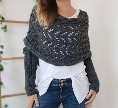 Knitted Wrap Shrugs For Women