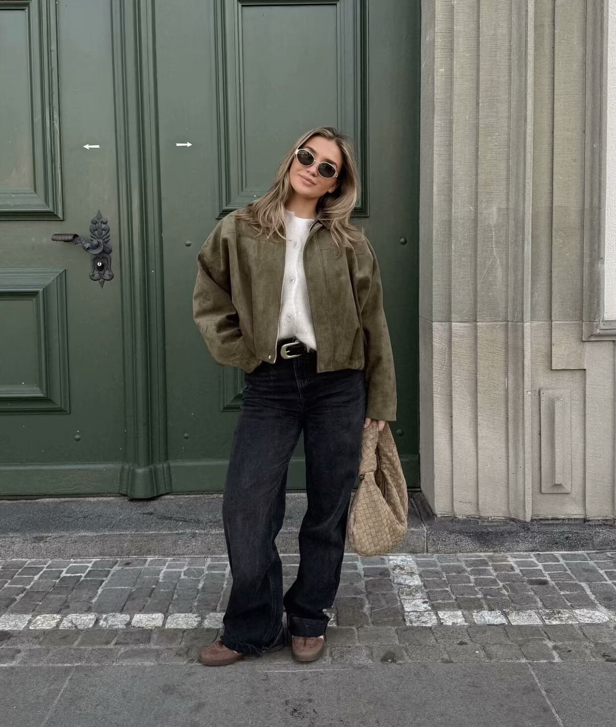 Trendy Autumn Military Short Jacket for Women