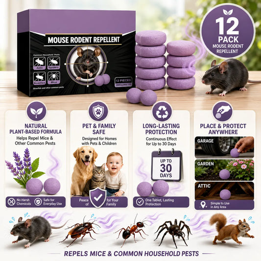 🐀 Household Kitchen Rat Repellent Tablets (Pack of 12)