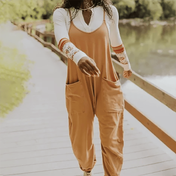 Wide Leg Jumpsuit with Pockets