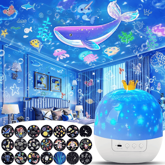 ⭐Projector Night Light for Kids 15 Sets of Films🌙Type-C Charging🔋