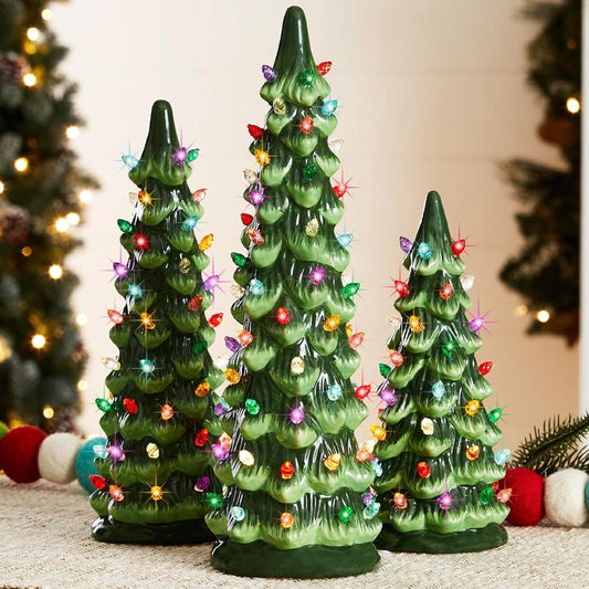 🎄Retro Hand-Painted Tabletop Christmas Trees