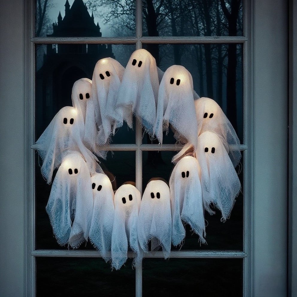💥Lit Ghosts Wreath