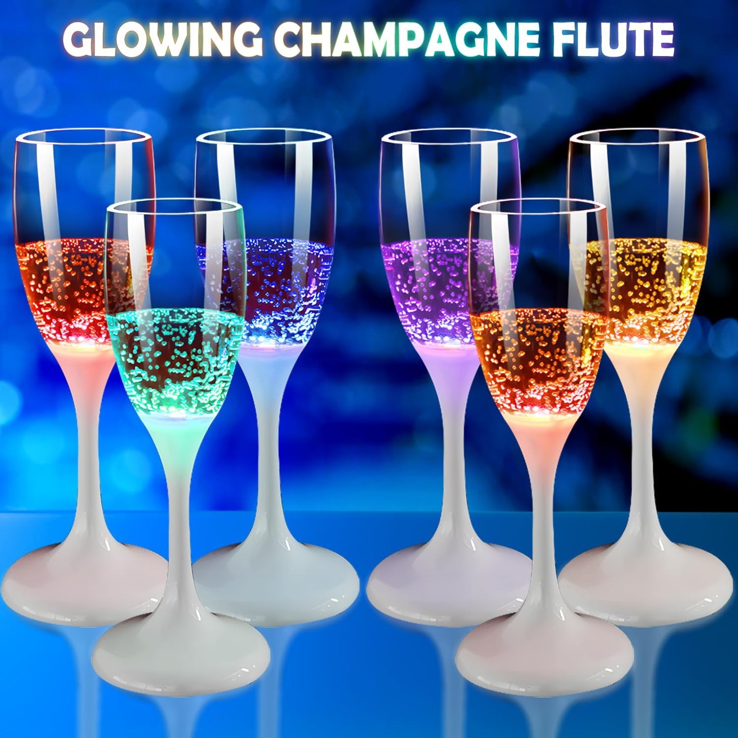 LED Light Up Cups Wine Champagne Glass