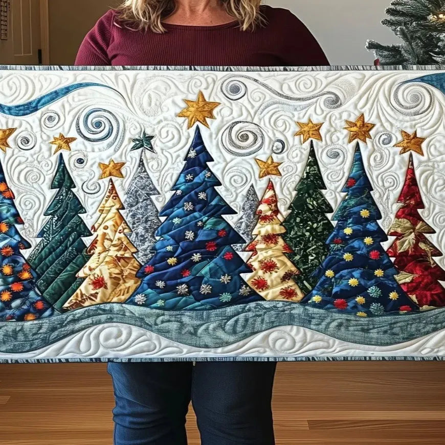 🍽️Quilted Table Runner with Vivid 3D Design