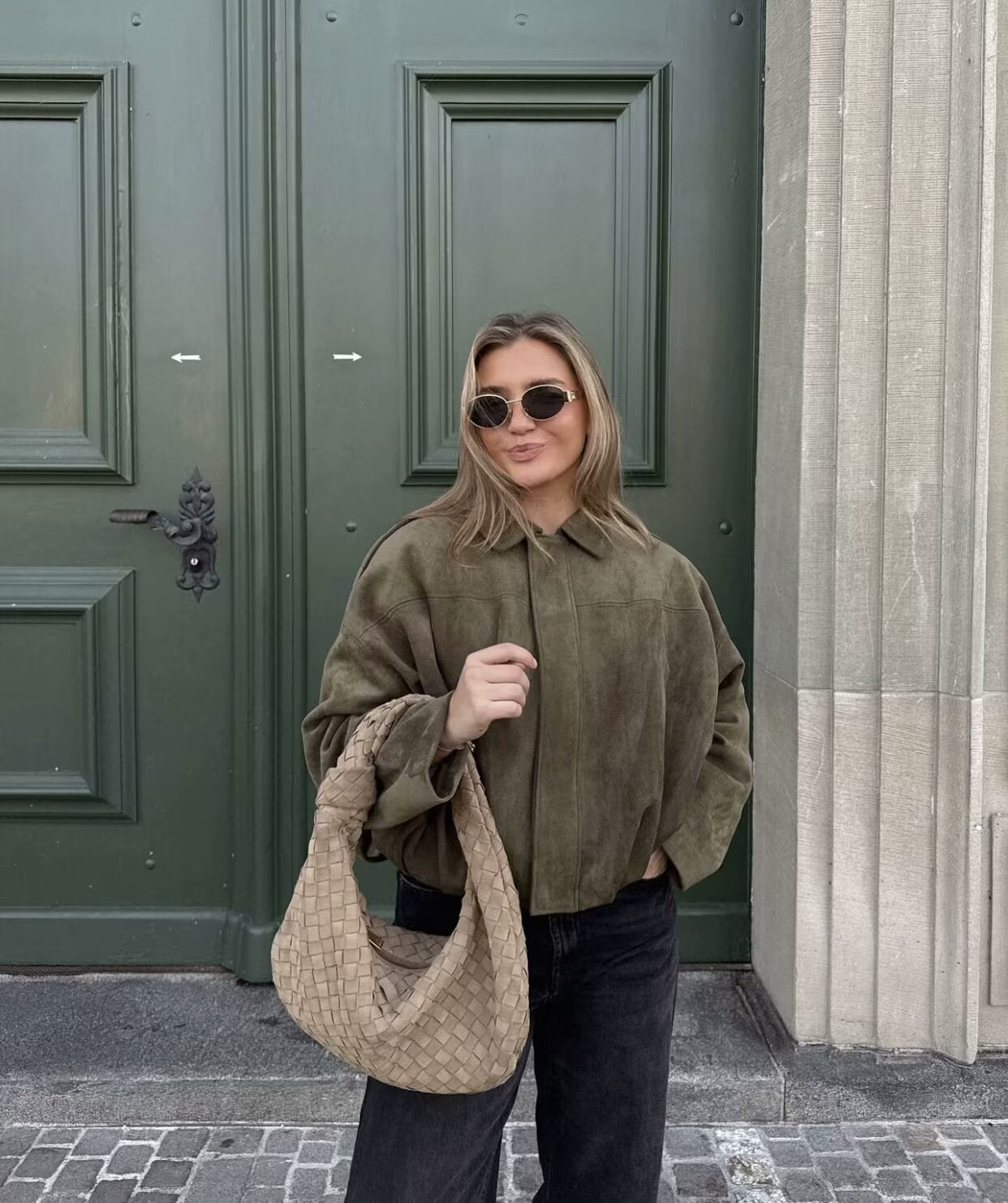Trendy Autumn Military Short Jacket for Women