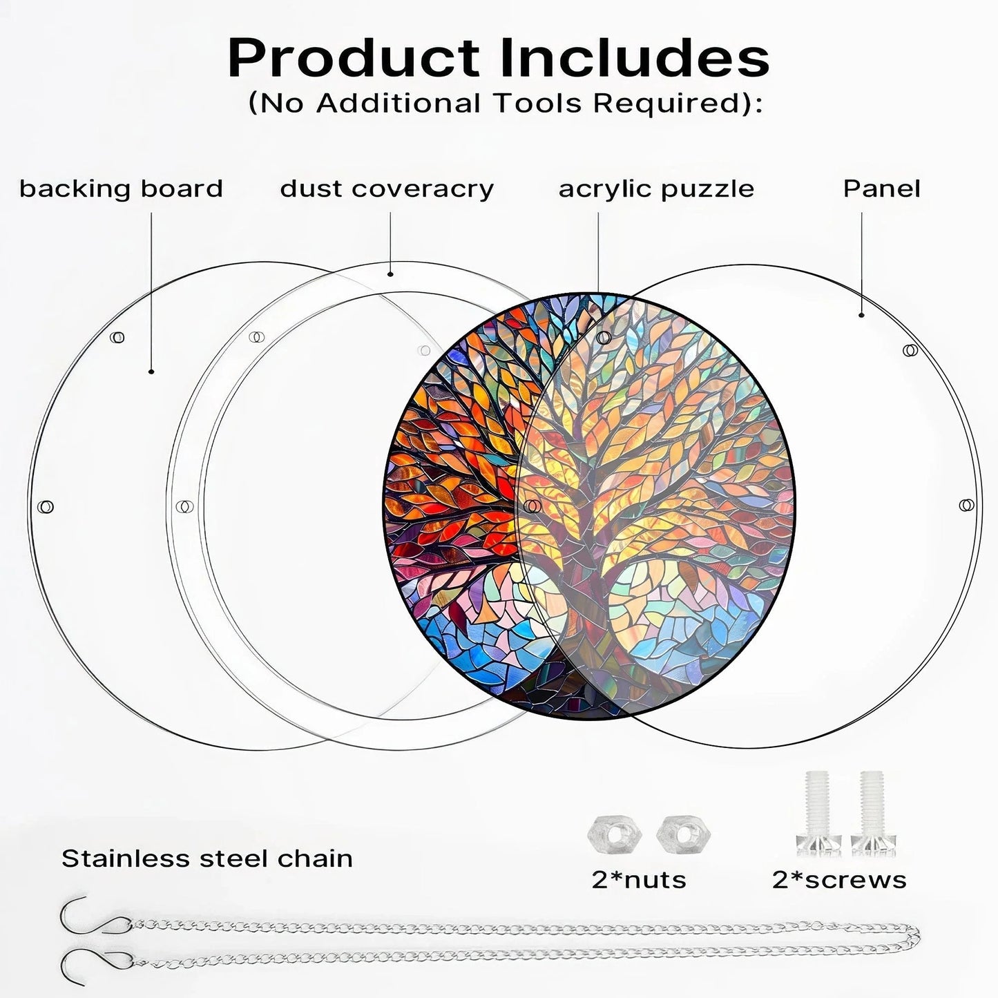 ☀️🛍️Acrylic Jigsaw Puzzle Suncatcher 80 Pieces