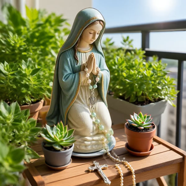 Virgin Mary Rosary Holder (Necklace not included)