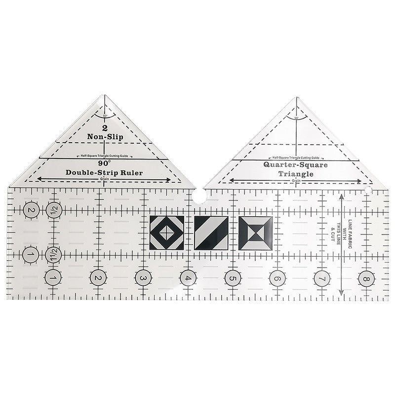 90 Degree Double-Strip Quilt Ruler