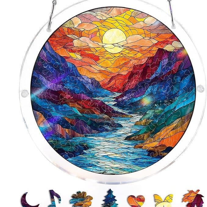 ☀️🛍️Acrylic Jigsaw Puzzle Suncatcher 80 Pieces