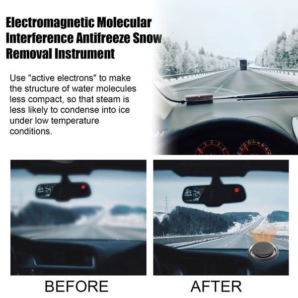 Electromagnetic molecular anti-freeze and snow removal tool