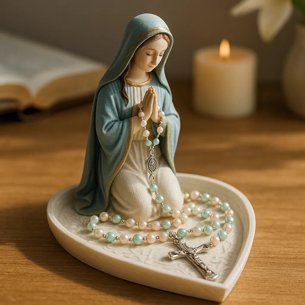 Virgin Mary Rosary Holder (Necklace not included)