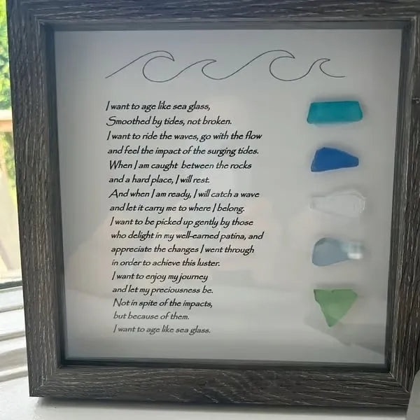 Sea Glass Art,, Friend Birthdays, Gift,Handmade