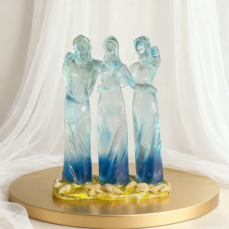 👩🏻‍🤝‍👩🏻Sisters By My Side, Celebrates Friendships Three Sisters Sculpture