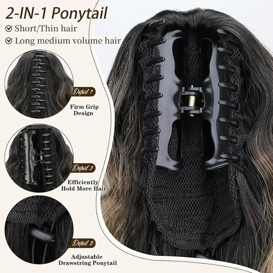 Women's Ponytail Long Curly Hair Bundle
