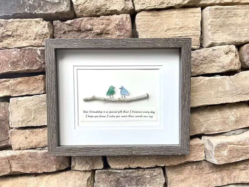 Sea Glass Art,, Friend Birthdays, Gift,Handmade