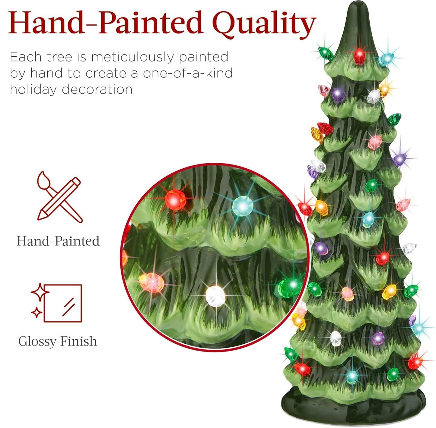 🎄Retro Hand-Painted Tabletop Christmas Trees