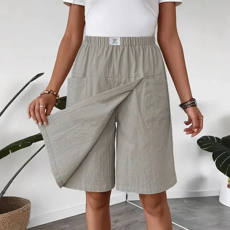 🩳Women's Casual Elastic Waist Wrap Skort