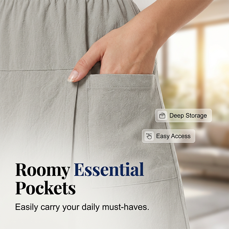 🩳Women's Casual Elastic Waist Wrap Skort
