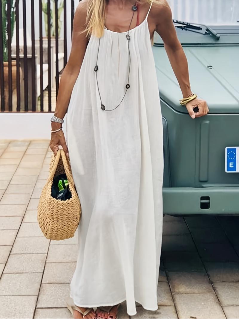 💥Women's Solid Color Cami Lounge Dress