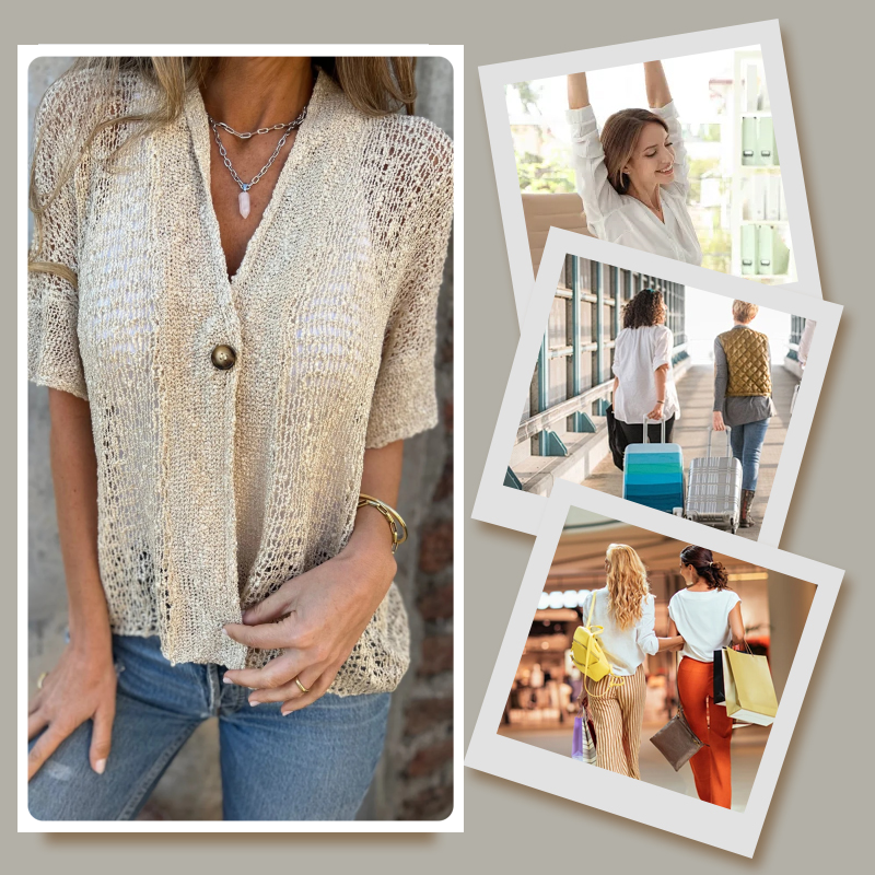 [S-3XL]👚Knitted hollow cardigan