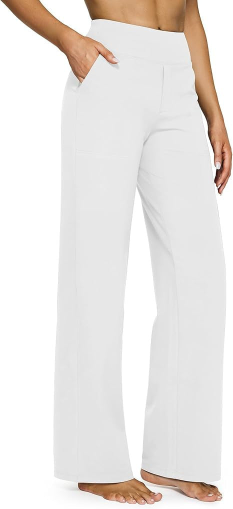 Casual High-Waisted Straight-Leg Yoga Pants