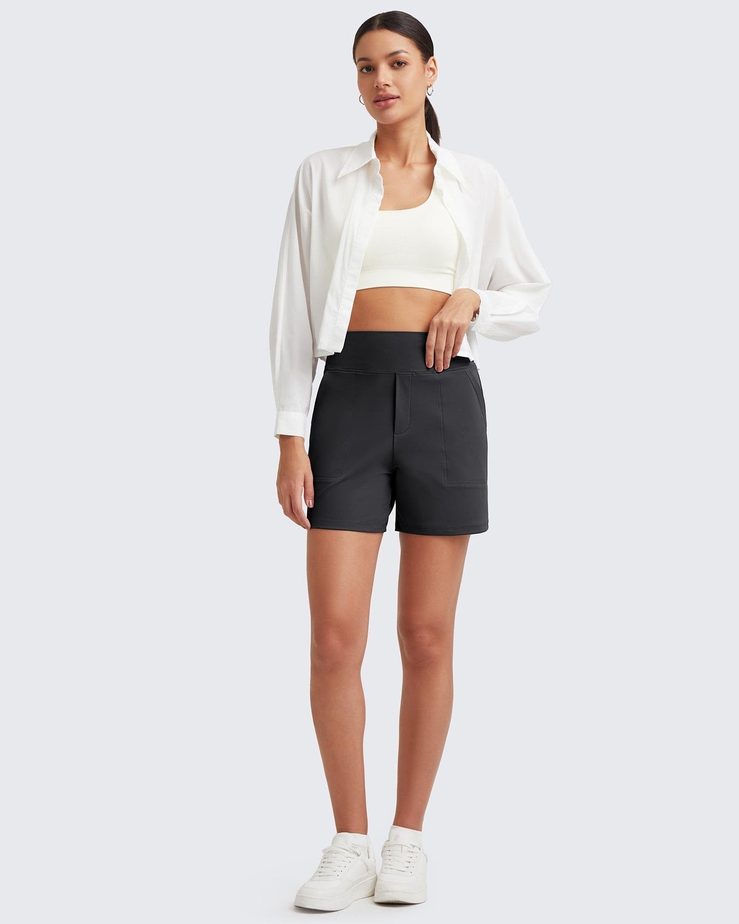 🌞50% OFF🏃‍♀️Women’s High-Waist Athletic Shorts – Running & Yoga Summer Shorts with Pockets