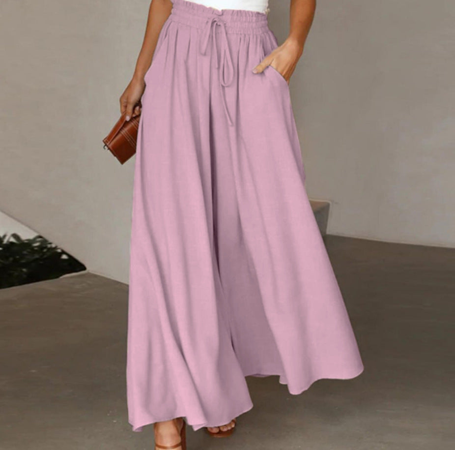 Women's High-Waisted Wide-Leg Pants