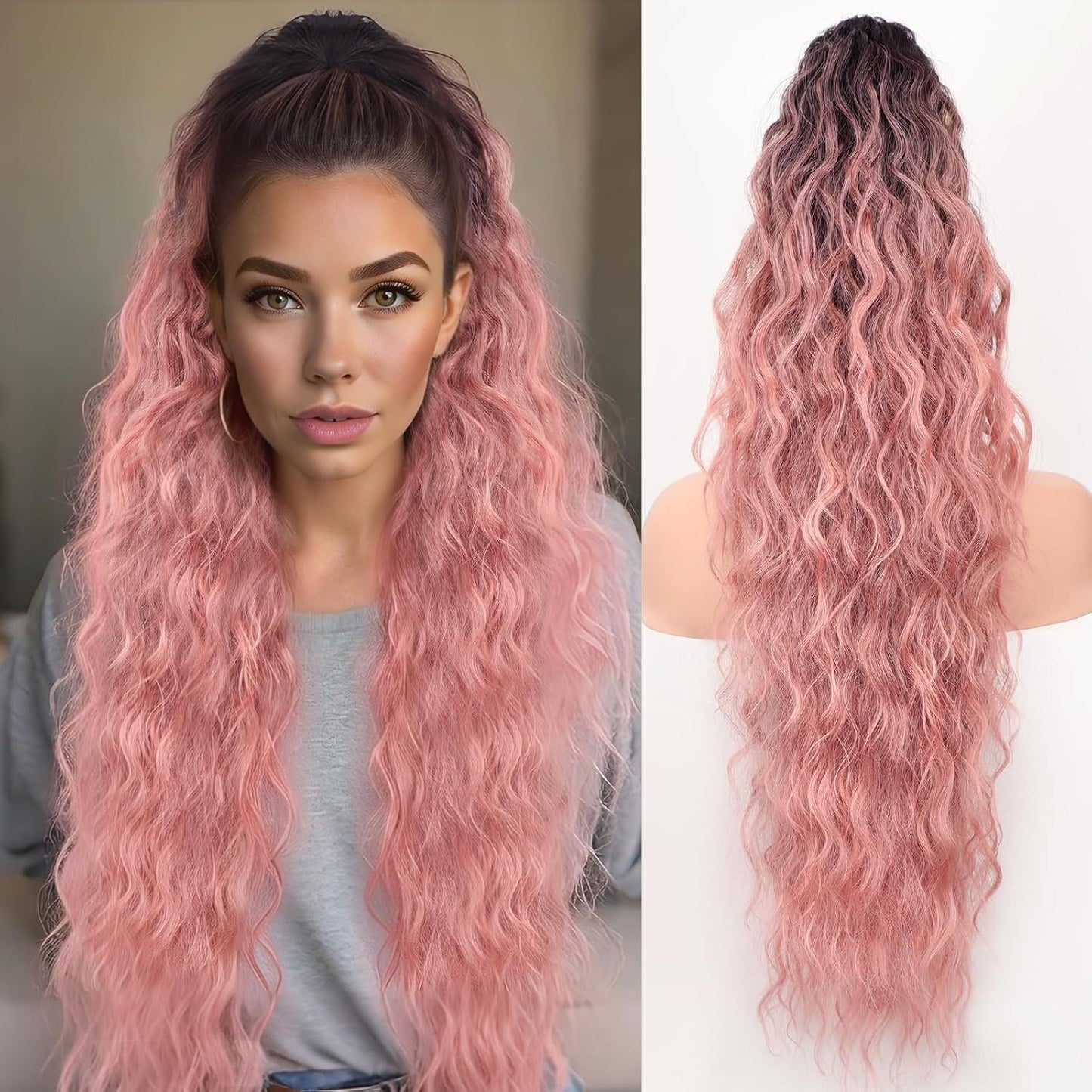 Women's Ponytail Long Curly Hair Bundle