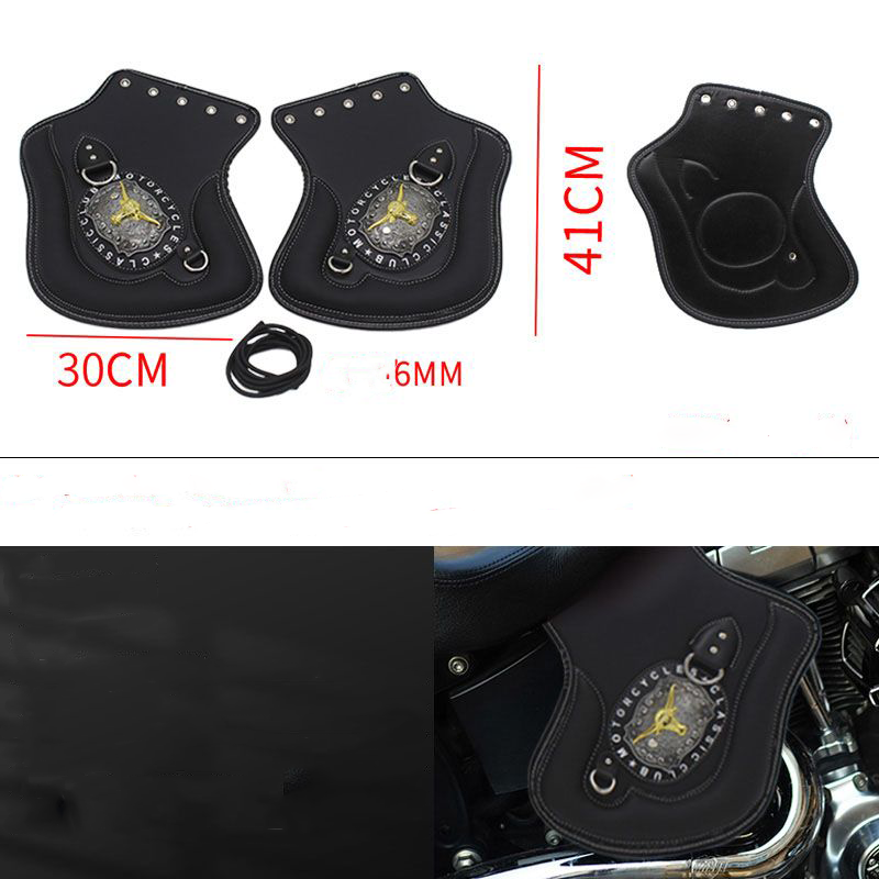 Universal Motorcycle Leather Side Saddle Heat Shield Deflector