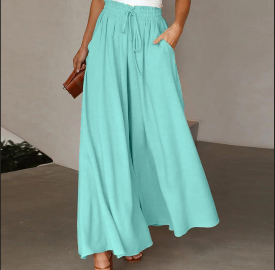 Women's High-Waisted Wide-Leg Pants