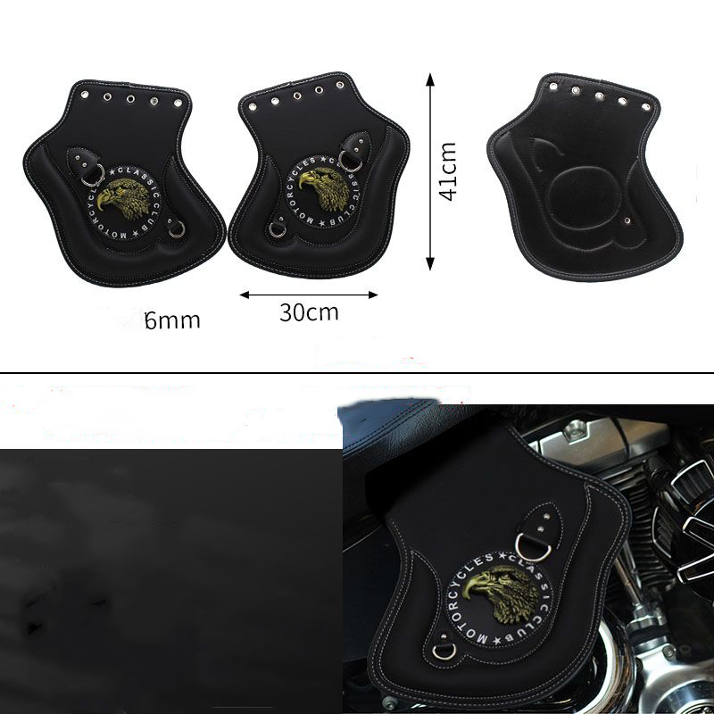 Harley Davidson Decals Heat Saddle Shield PU Leather Deflector For